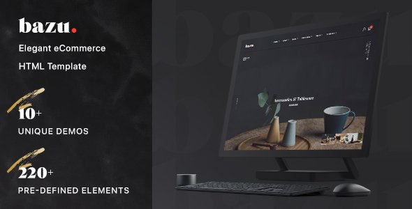 Bazu – Modern and Unique eCommerce HTML Template