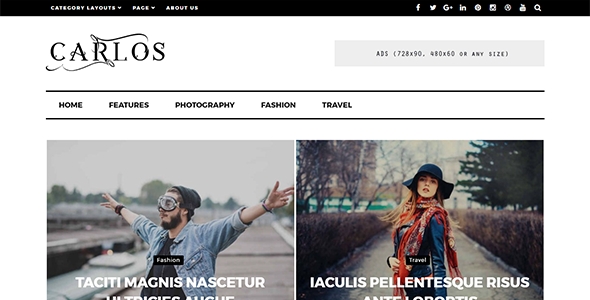 Carlos – WordPress Magazine and Blog Theme