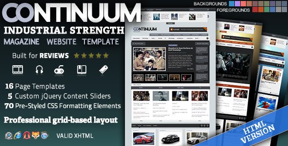Continuum – Magazine HTML Theme