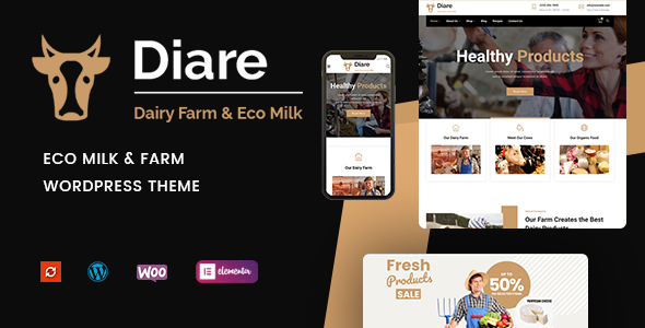 Diare – Eco Milk & Diary Farm WordPress Theme