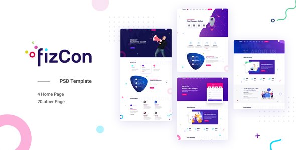Fizcon – Event, Meeting, Conference PSD Template
