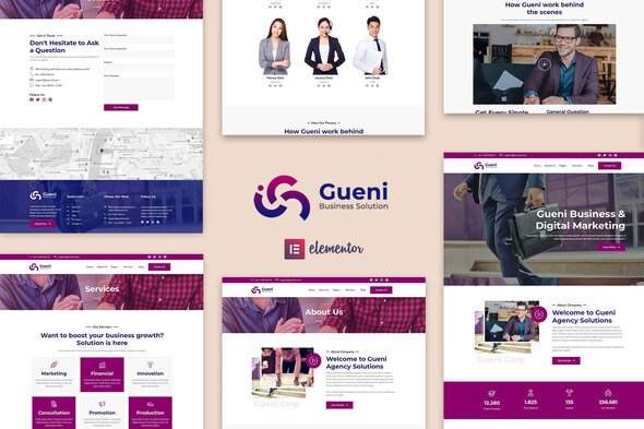 Gueni – Business Solution Elementor Template Kit