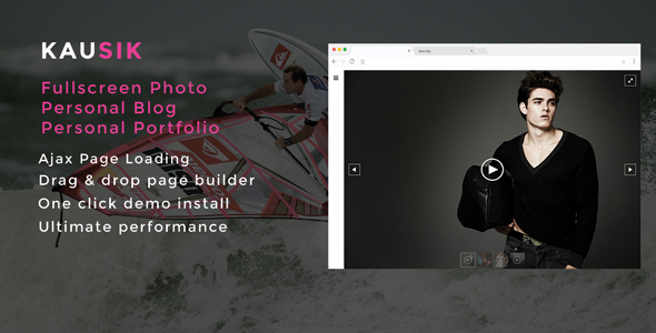Kausik Ajax Driven Fullscreen Photography Personal Blog and Portfolio Theme