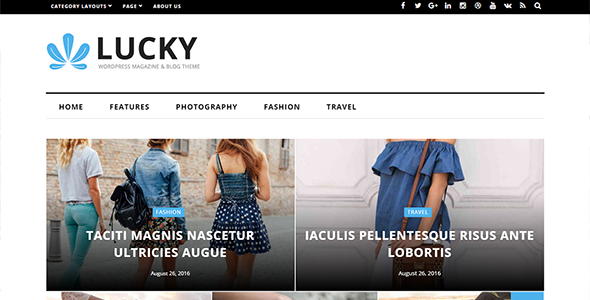 Lucky - Magazine and Blog WordPress Theme