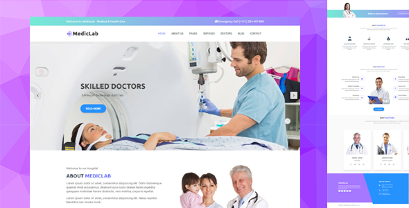 MedicLab – Medical & Health HTML Template