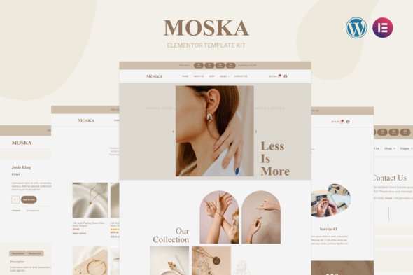 Moska – Fashion Jewelry Store WooCommerce Elementor Pro Template Kit