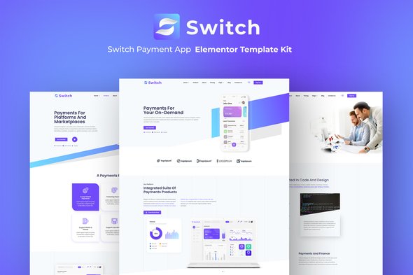 Switch – Payment App Elementor Template Kit