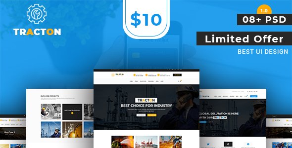 Tracton – Industrial/ Manufacturing PSD Template