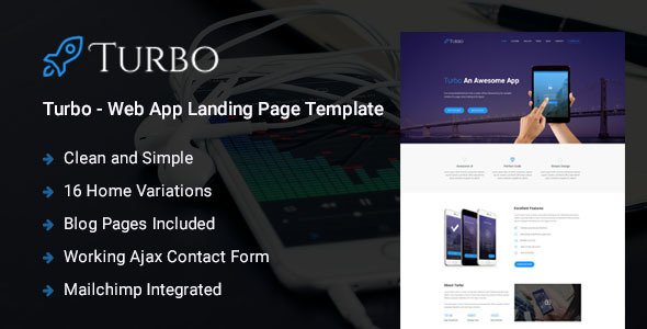 Turbo – Responsive Bootstrap Web App Landing Page Template