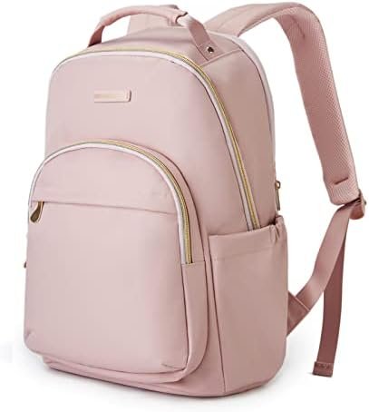 LIGHT FLIGHT Laptop Backpack for Women Computer Bag 15.6 Casual Notebook Back packs for Work Travel Business Trip College, Practical Gift for Women and Family Pink