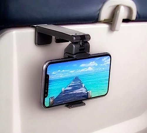 for Universal Airplane Travel Phone Holder: Phone Mount Airplane Travel Essentials Phone Holder, 360 Degree Rotation, Travel Accessory for Airplane Train etcPhone Stand for Desk Tray Table Must Have